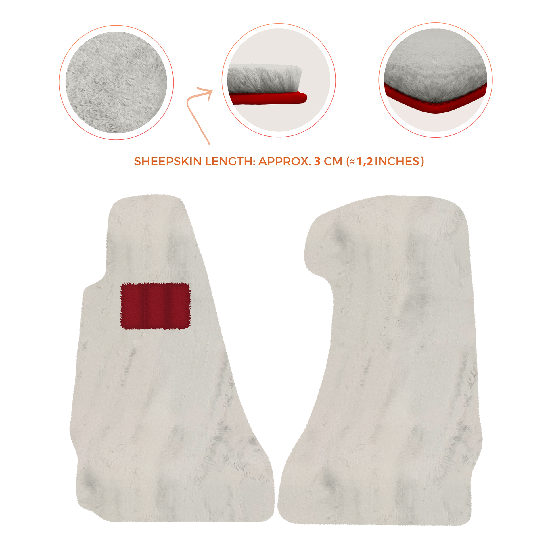 Premium Sheepskin Floor Mats for Aston Martin V8 Vantage (2006-2017)