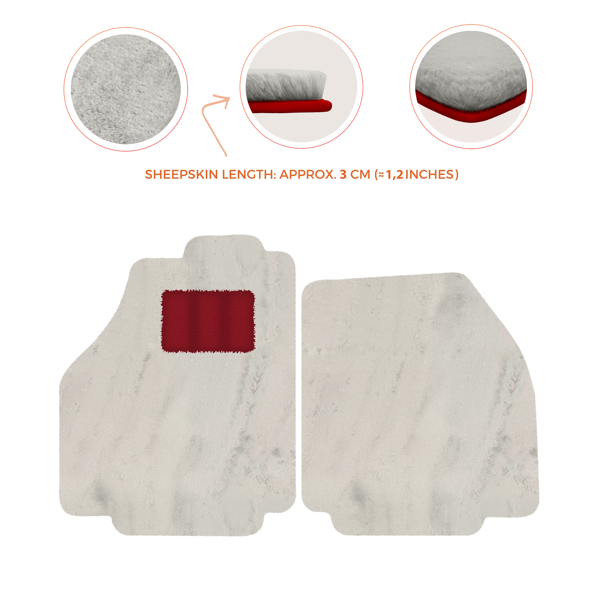 Premium Sheepskin Floor Mats for Ferrari 488 Spider (2016-2022)