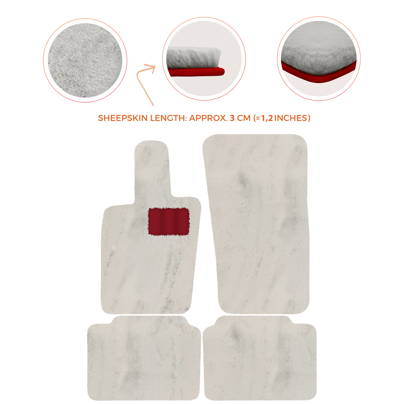 Luxury Sheepskin Floor Mats for Porsche Panamera (2017-2023)