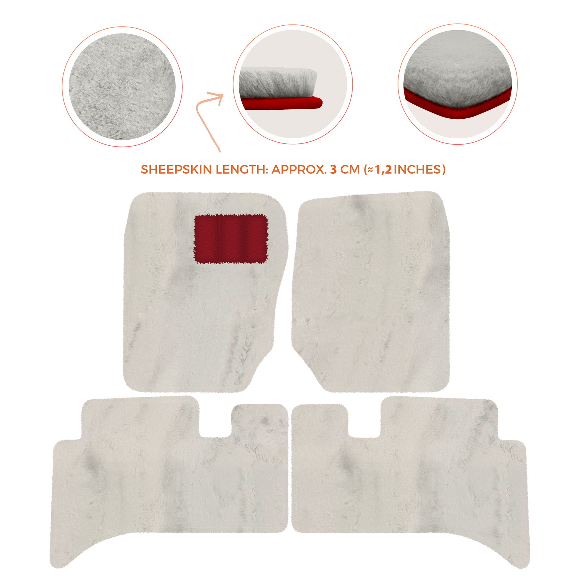 Premium Sheepskin Floor Mats for Range Rover Sport L460 (2022-2024)