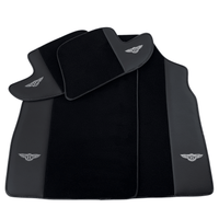 Black Floor Mats for Bentley Continental GT (2003-2011) with Leather
