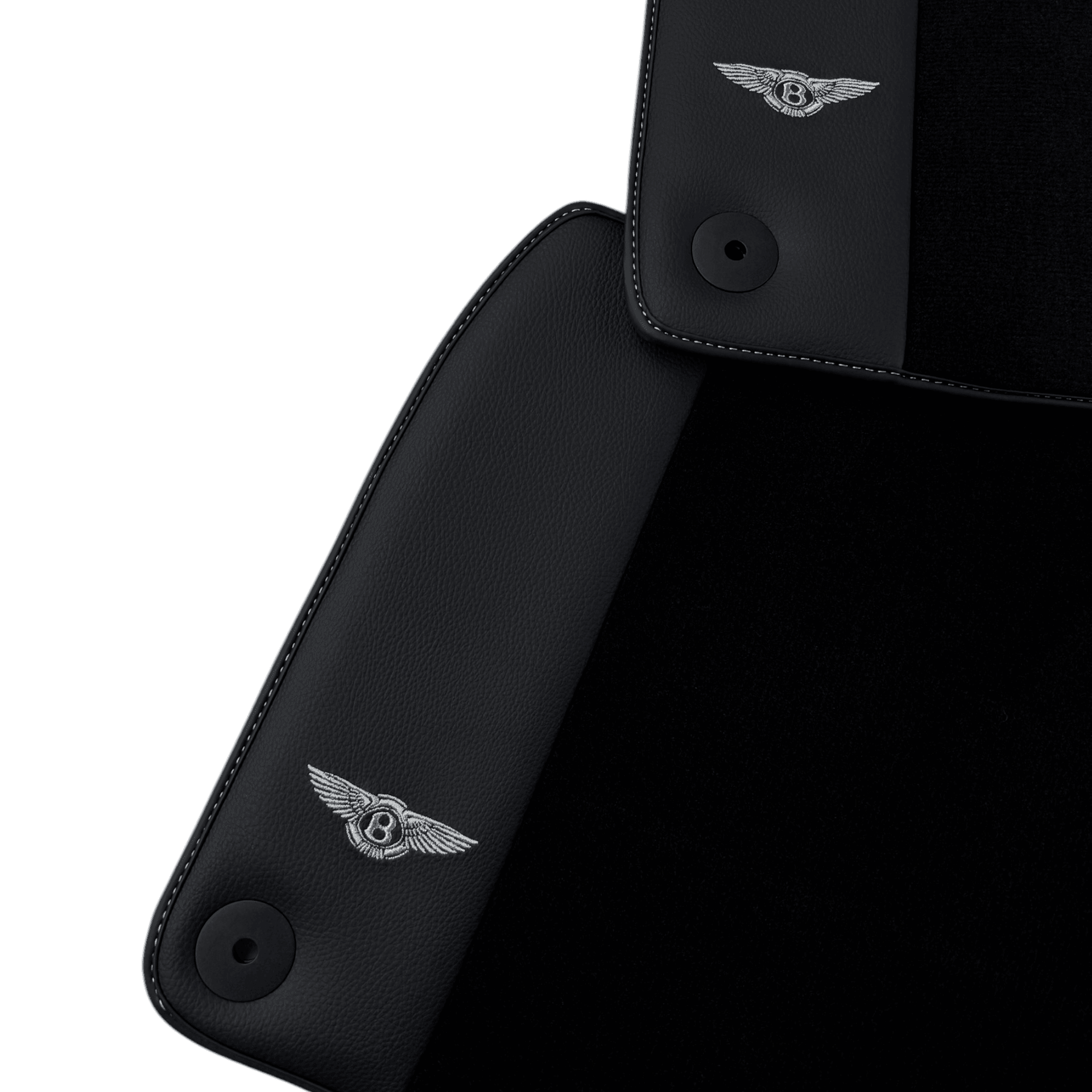 Black Floor Mats for Bentley Continental GT (2003-2011) with Leather