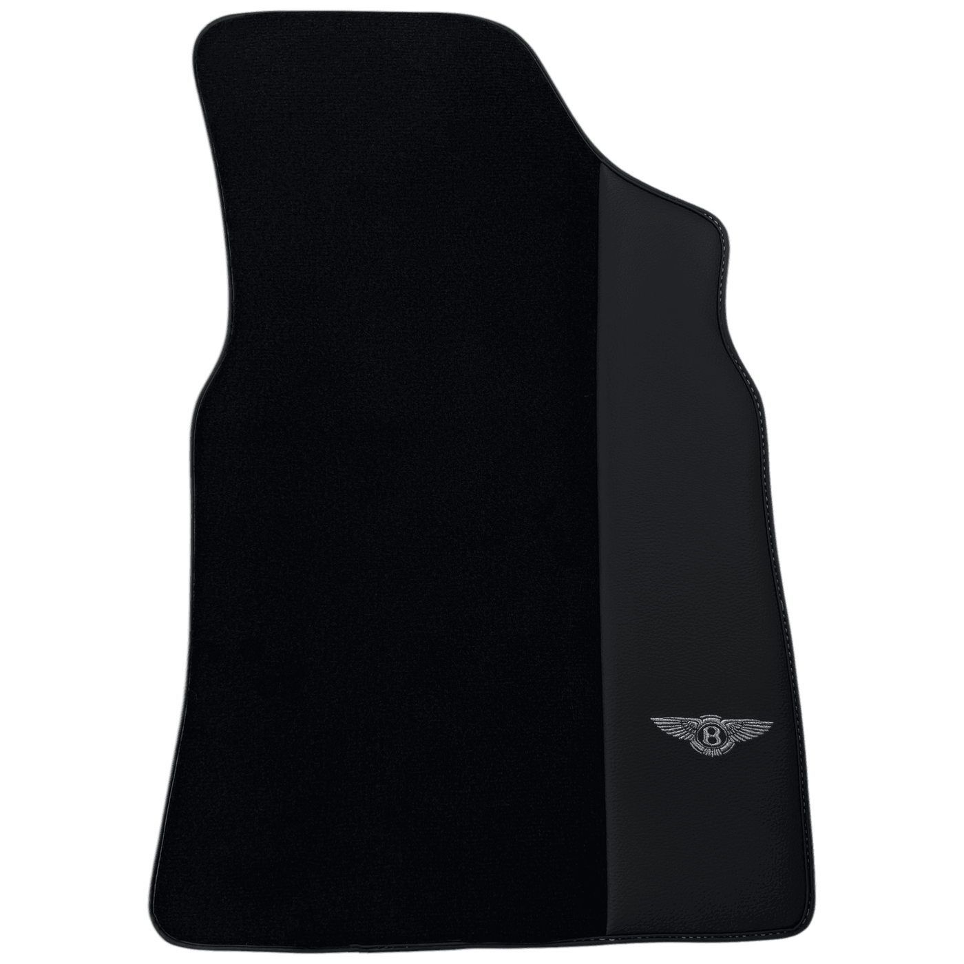 Black Floor Mats for Bentley Continental GT (2003-2011) with Leather