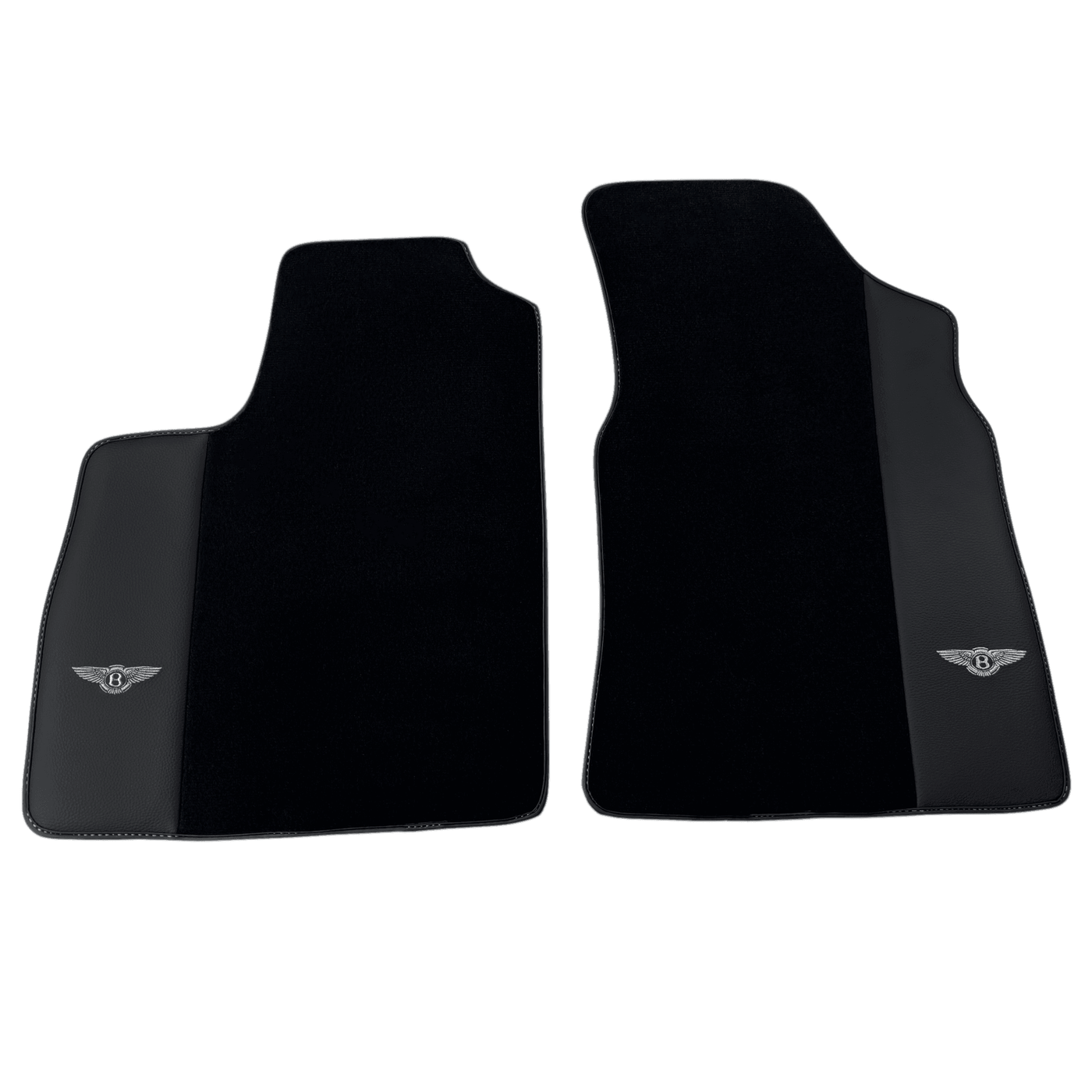 Black Floor Mats for Bentley Continental GT (2003-2011) with Leather