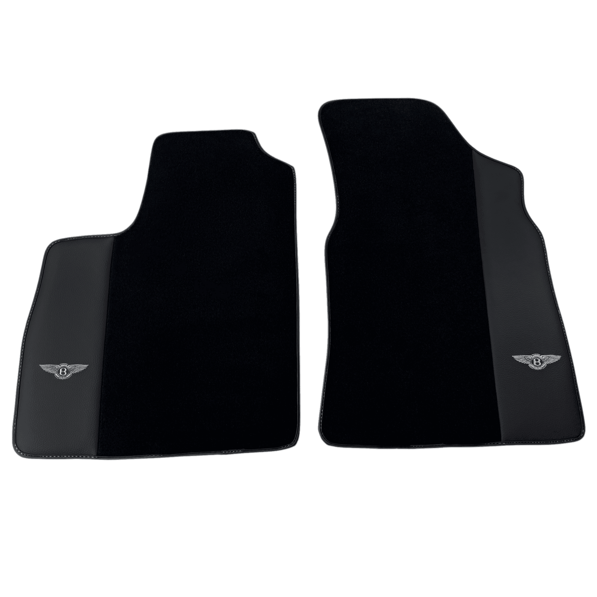 Black Floor Mats for Bentley Continental GT (2003-2011) with Leather