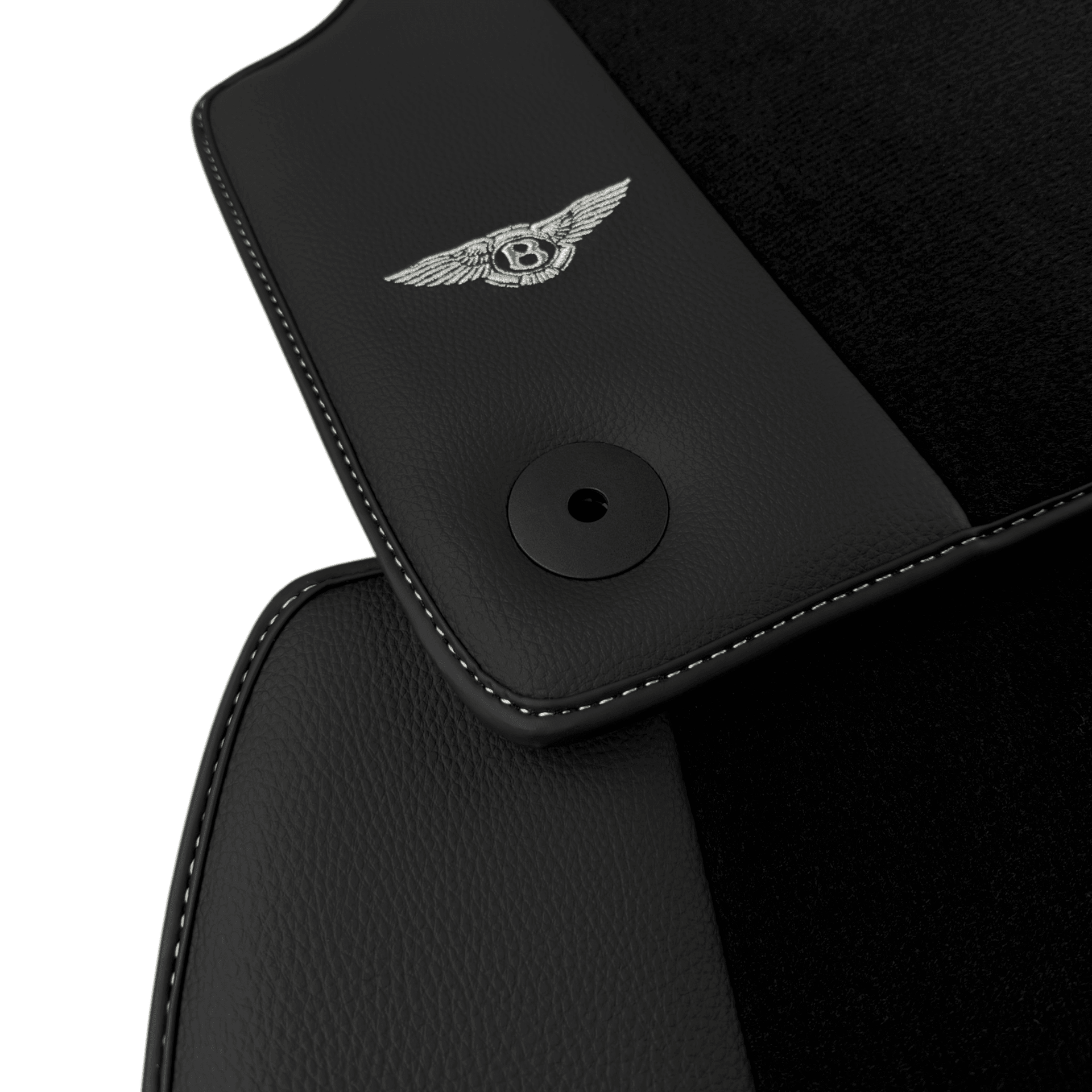 Black Floor Mats for Bentley Continental GT (2003-2011) with Leather