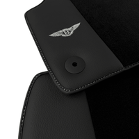 Black Floor Mats for Bentley Continental GT (2003-2011) with Leather