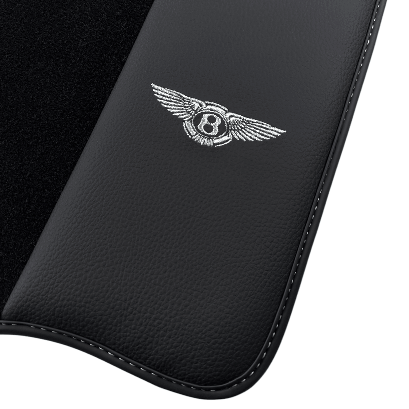 Black Floor Mats for Bentley Flying Spur (2013-2019) with Leather