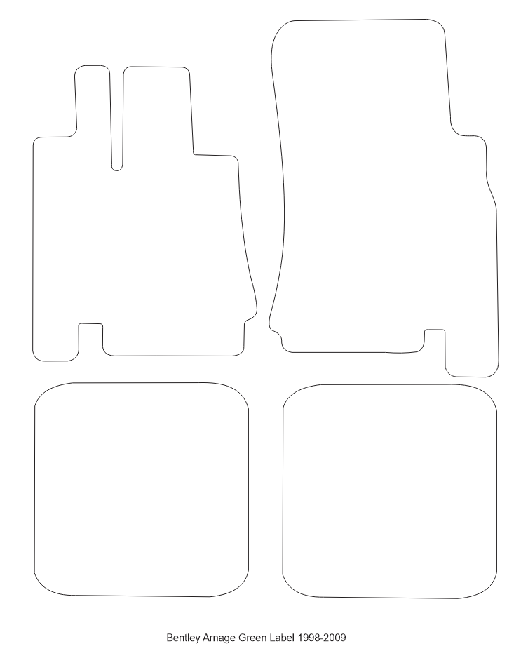 Red Floor Mats For Bentley Arnage Green Label (1998-2009)