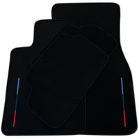 Black Floor Mats For BMW F74 Gran Coupe (2025-2026) With 3 Color Stripes Tailored Set Perfect Fit | Various Trim Colors