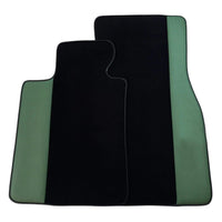 Black Floor Mats for BMW Gran Tourer F46 (2015-2022) 5 Seats | Green Leather Borders