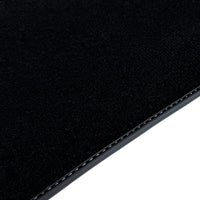 Black Floor Mats for BMW G60 (2023-2026) Sedan with Gray Leather Borders