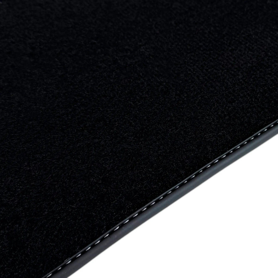 Black Floor Mats for BMW Gran Tourer F46 (2015-2022) 5 Seats with Gray Leather Borders