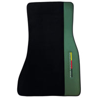 Black Floor Mats for BMW M3 G81 Touring (2022-2026) with Green Leather ER56 Performance