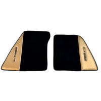 Black Floor Mats for Ferrari 296 GTB (2022-2024) with Gold Leather