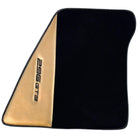 Black Floor Mats for Ferrari 296 GTB (2022-2024) with Gold Leather