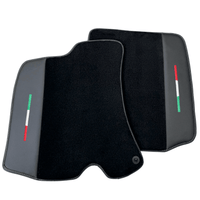 Black Floor Mats for Ferrari Portofino (2018-2023) with Leather - AutoWin