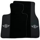 Black Floor Mats for Mini Cabrio F57 Convertible (2016-2023) with Leather - AutoWin
