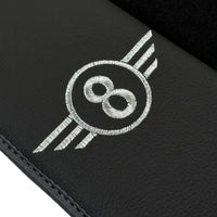 Black Floor Mats for Mini Cabrio R52 Convertible (2004-2009) with Gray Trim - AutoWin