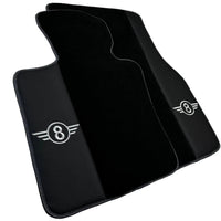 Black Floor Mats for Mini Cabrio R52 Convertible (2004-2009) with Gray Trim - AutoWin