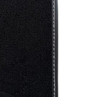 Black Floor Mats for Rolls Royce Cullinan (2018–2025) with Gray Leather Borders