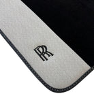 Black Floor Mats for Rolls Royce Cullinan (2018–2025) with Gray Leather Borders