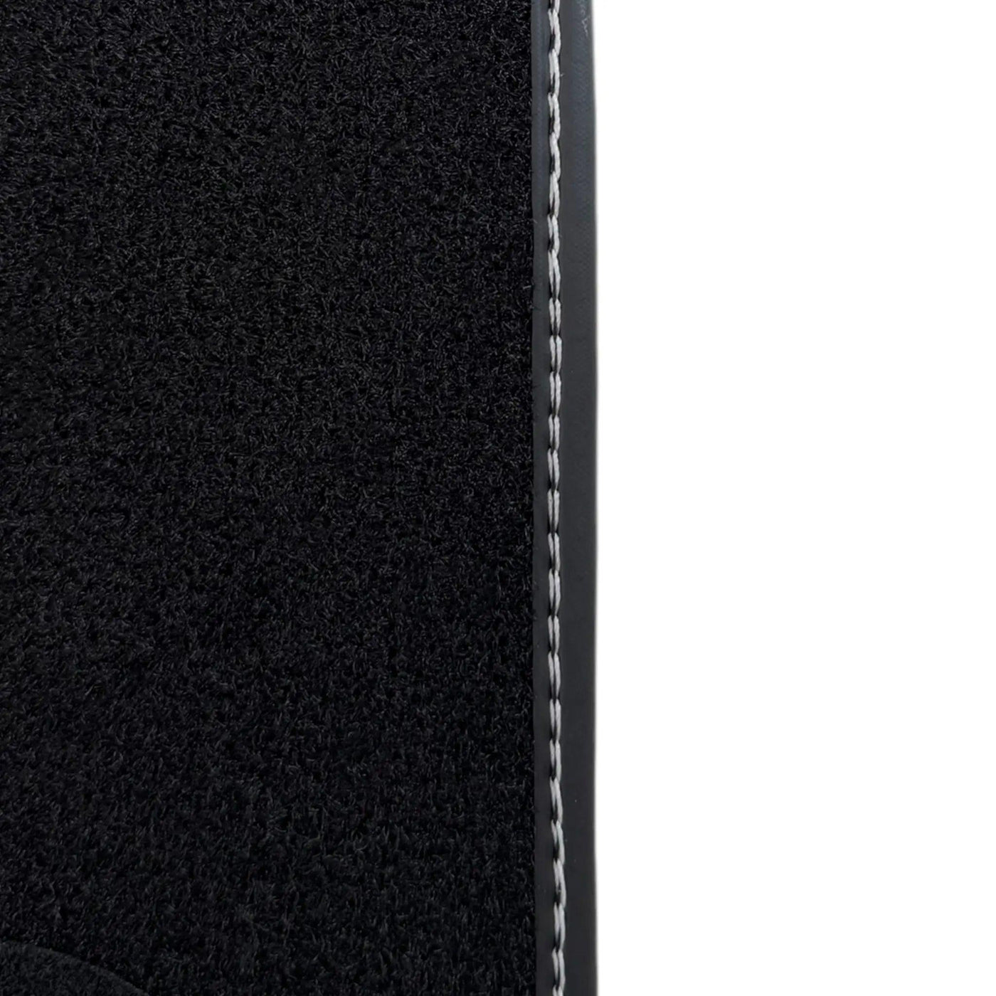 Black Floor Mats for Rolls Royce Dawn 2016-2023 with Gray Leather Borders