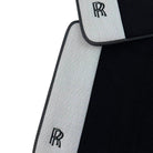 Black Floor Mats for Rolls Royce Dawn (2016-2023) with Gray Leather Borders