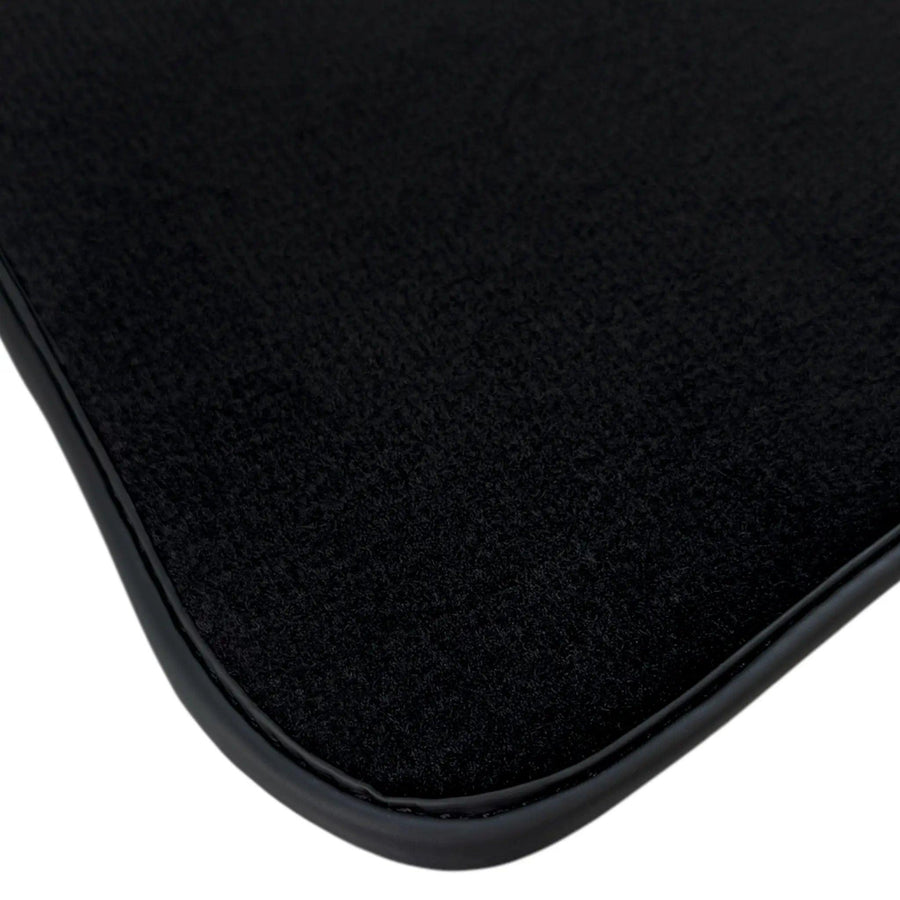 Black Floor Mats for Rolls Royce Shadow (1965-1977) with Green Leather