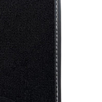 Black Floor Mats for Rolls Royce Spectre 2023-2024 with Gray Leather Borders