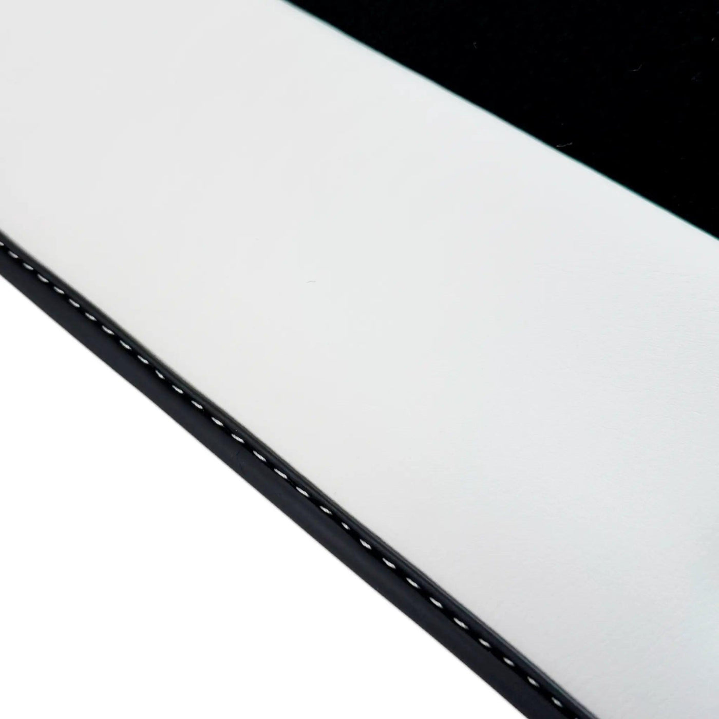 Black Floor Mats for Rolls Royce Spectre (2023-2024) with White Leather | RR Logo