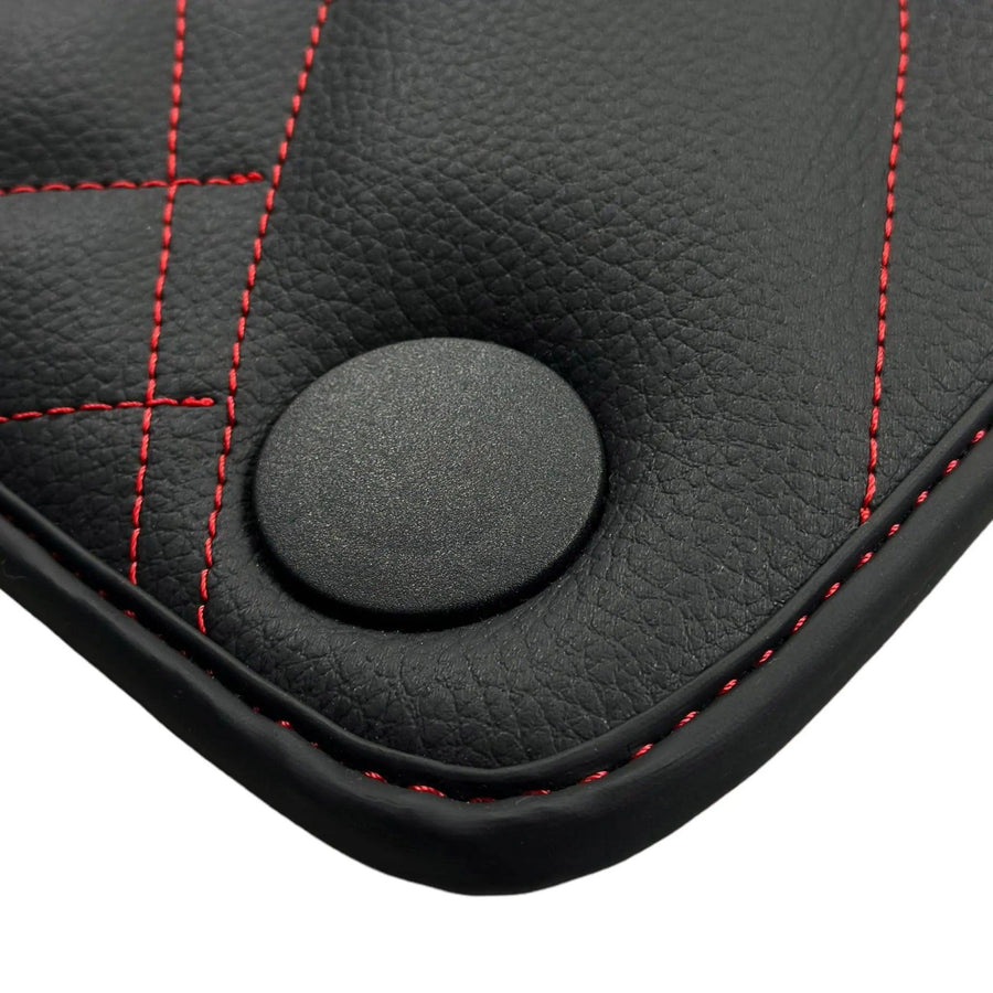 Black Leather Floor Mats For Mercedes Benz CLS-Class X218 Shooting Brake (2012-2014) | ER56 Design - AutoWin