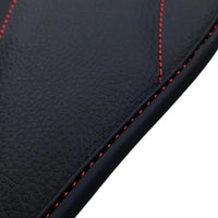 Black Leather Floor Mats For Mercedes Benz E-Class A238 Convertible (2017-2023) | ER56 Design - AutoWin