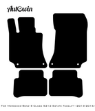 Black Leather Floor Mats For Mercedes Benz E-Class S212 Estate Facelift (2013-2016) | ER56 Design - AutoWin