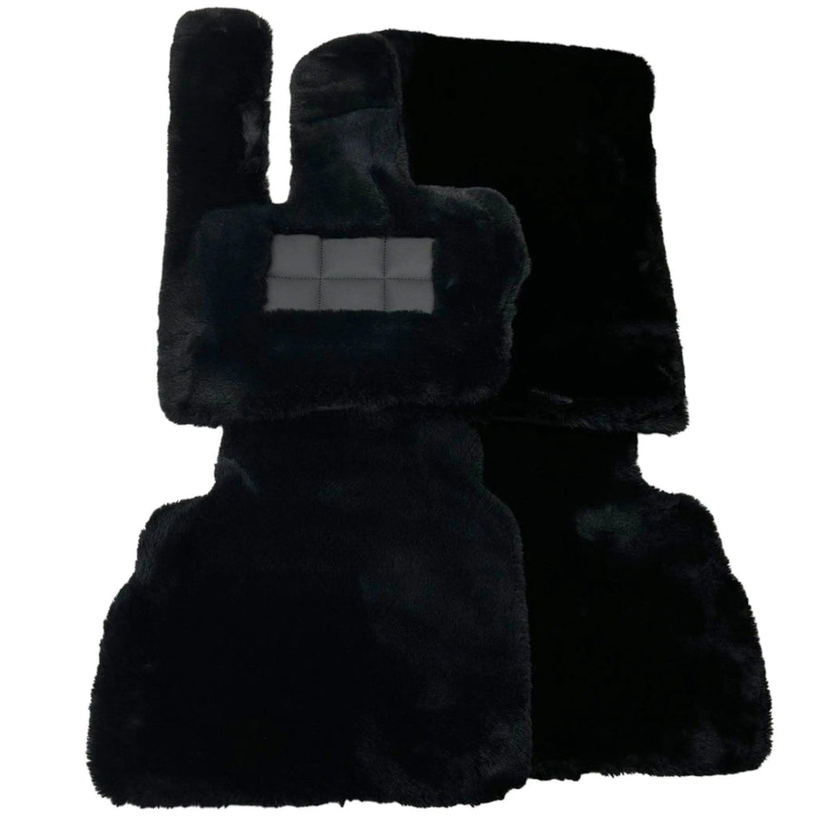 Black Sheepskin Floor Mats For Mercedes Benz A-Class W169 (2004-2012) | ER56 Design - AutoWin