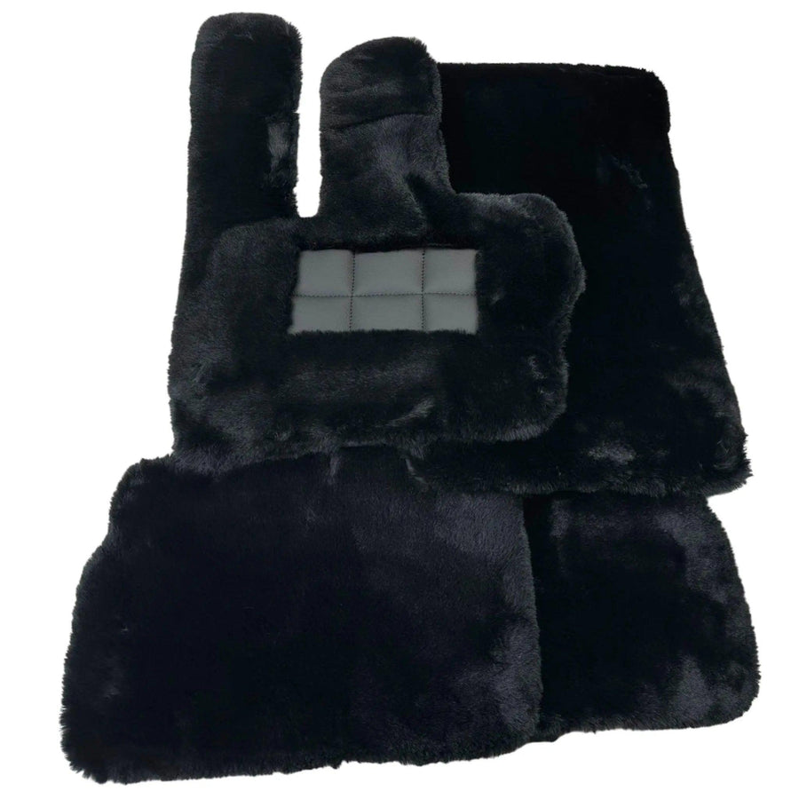 Black Sheepskin Floor Mats For Mercedes Benz A-Class W177 Sedan (2019-2023) | ER56 Design - AutoWin
