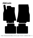 Black Sheepskin Floor Mats For Mercedes Benz B-Class T245 (2005-2011) | ER56 Design - AutoWin