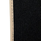 Black Stitched Leather Floor Mats with Logo for Maserati GranCabrio MC (2013-2019) | Beige Trim - AutoWin