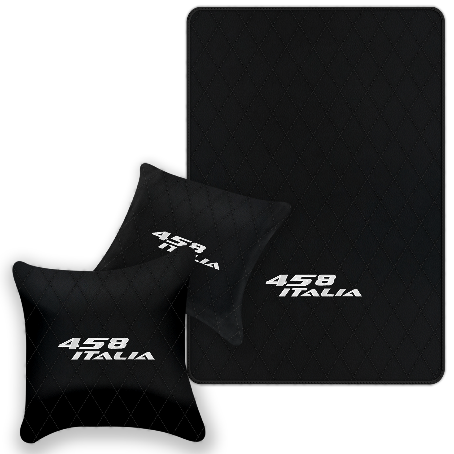 Premium Black Leather Floor Mats for Ferrari 458 Spider (2012-2015)