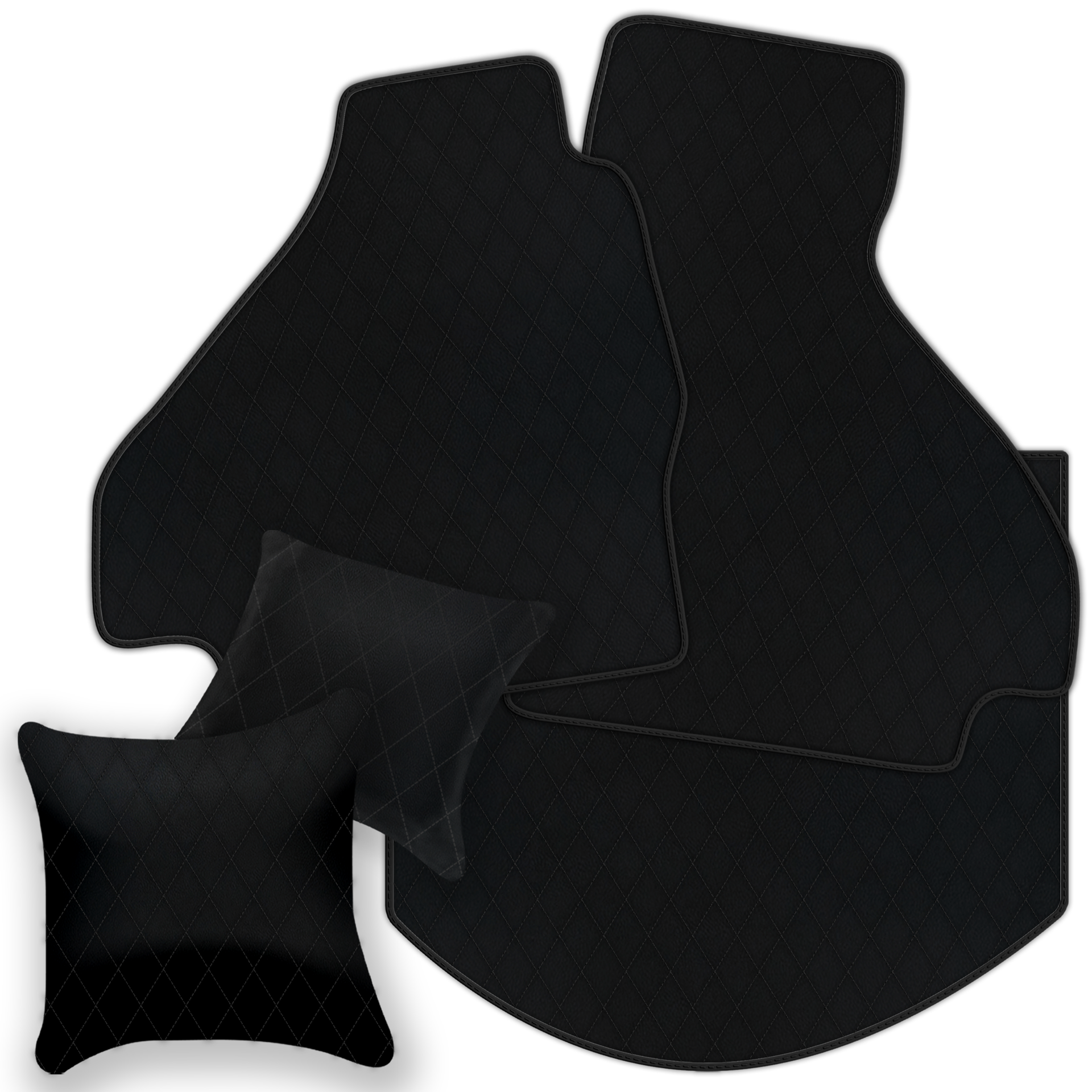 Premium Black Leather Floor Mats for Ferrari Mondial (1983-1993)