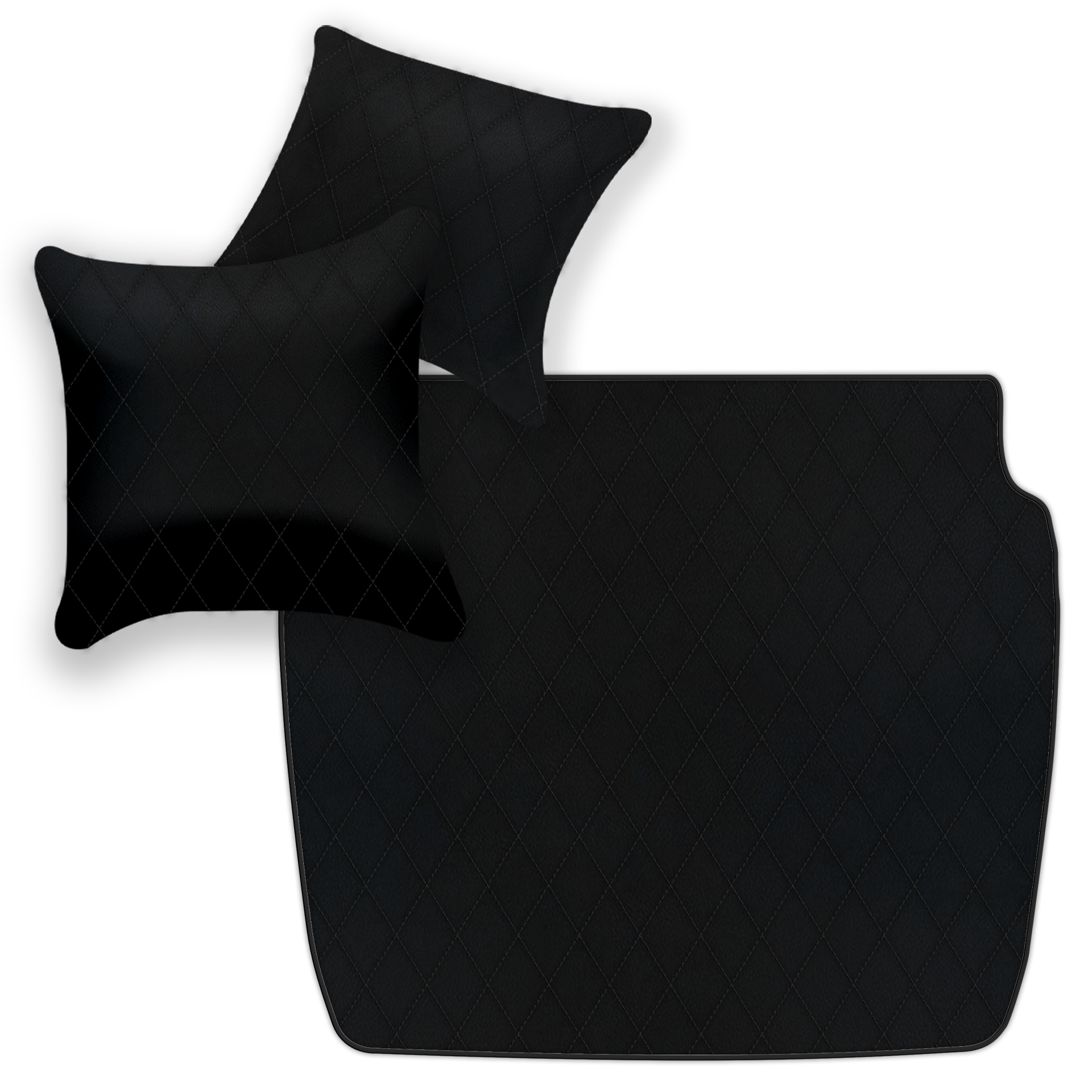 Custom Black Leather Floor Mats for Ferrari 612 Scaglietti (2005-2011)