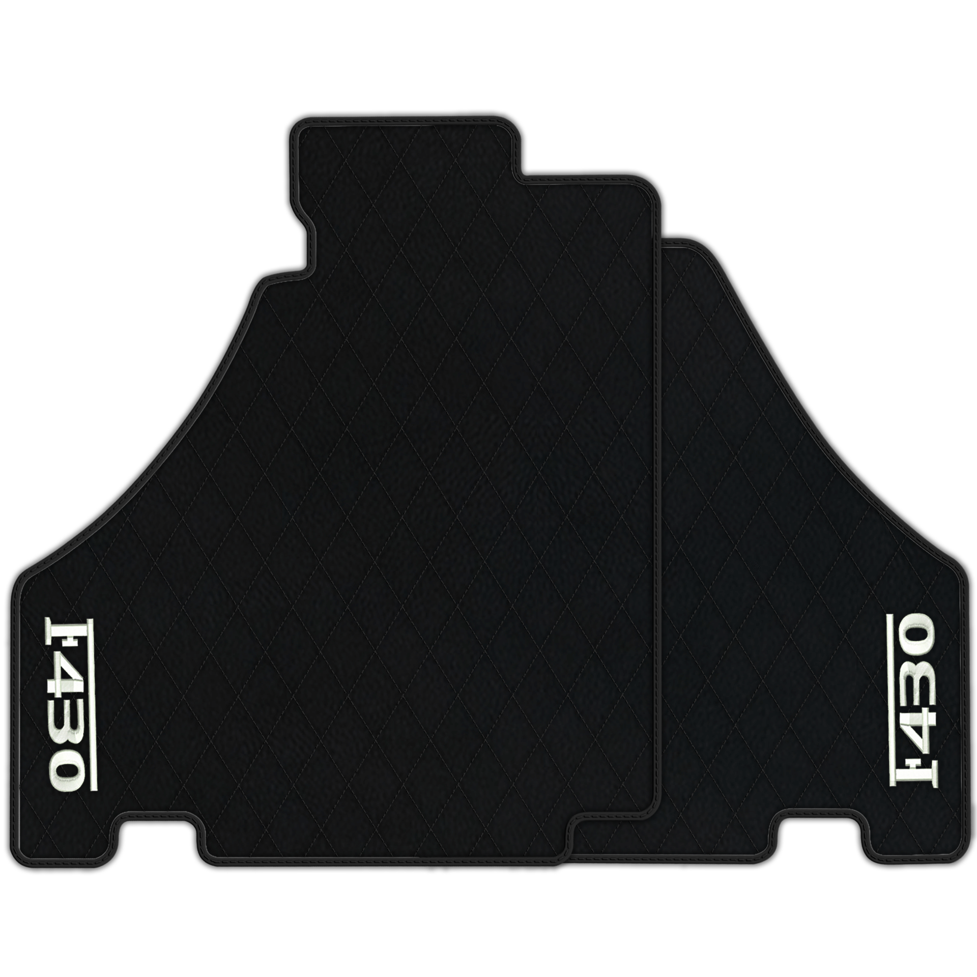 Luxury Black Leather Floor Mats for Ferrari F355 (1994-1999)