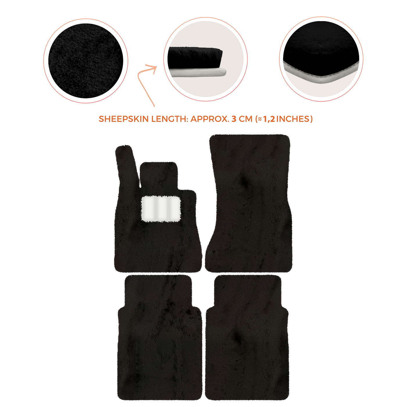 Luxury Sheepskin Floor Mats for Mercedes-Benz G-Class W463 (2018-2023)