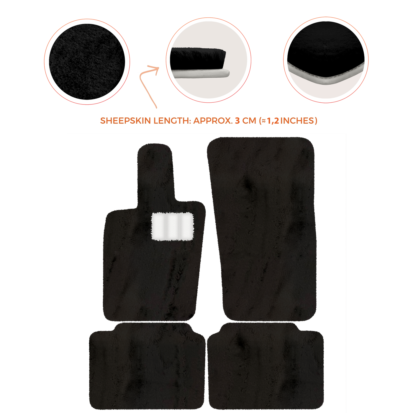 Luxury Sheepskin Floor Mats for Porsche Panamera (2017-2023)