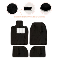 Premium Sheepskin Floor Mats for Porsche 924 (1976-1988)