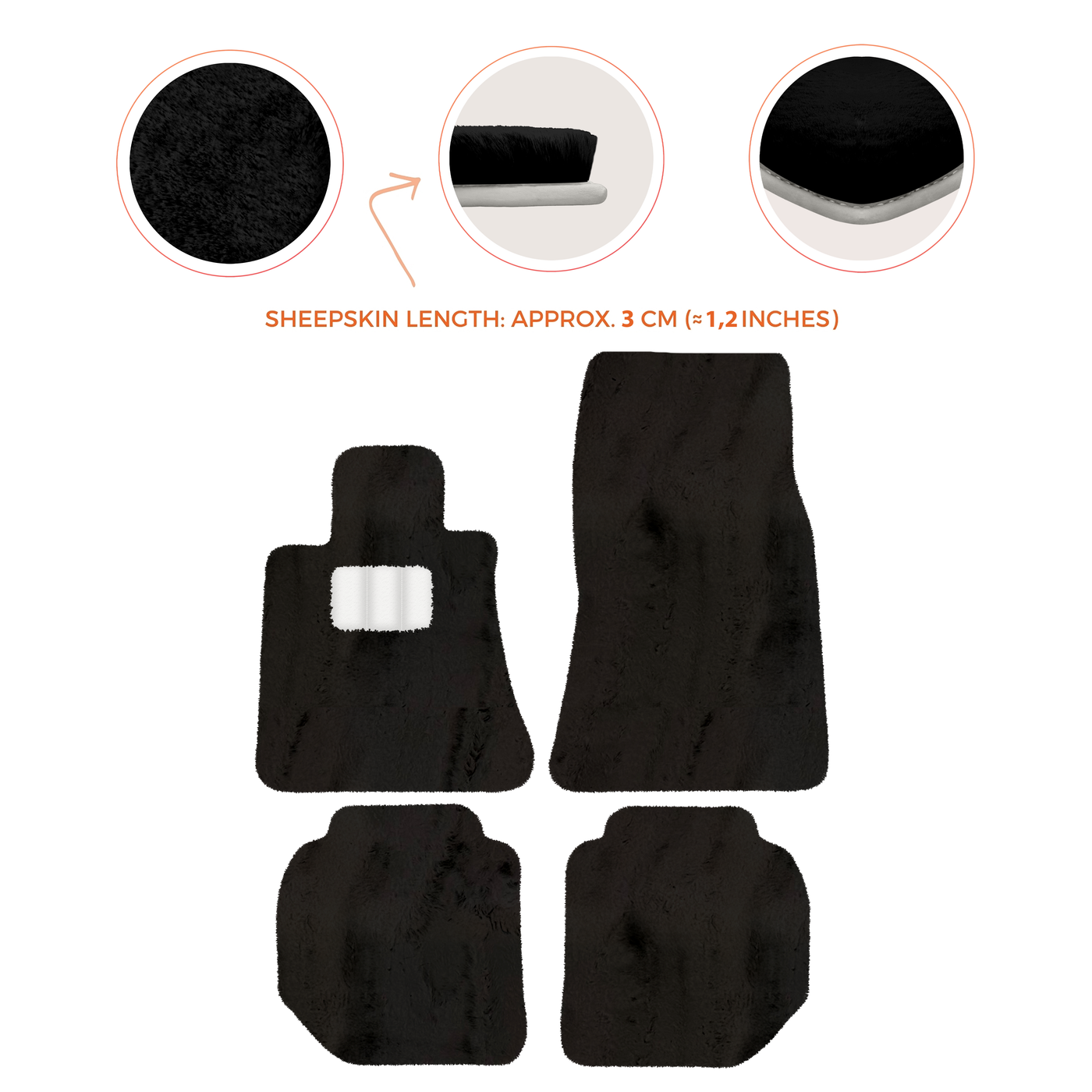 Premium Sheepskin Floor Mats for Bentley Continental GTC (2011-2018)