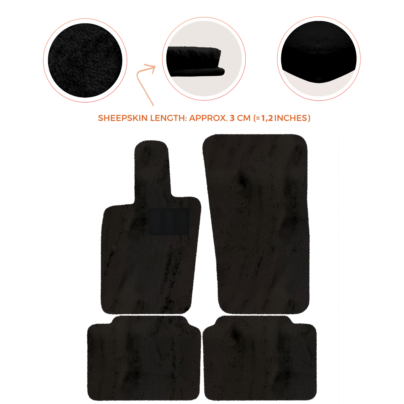 Luxury Sheepskin Floor Mats for Porsche Panamera (2017-2023)