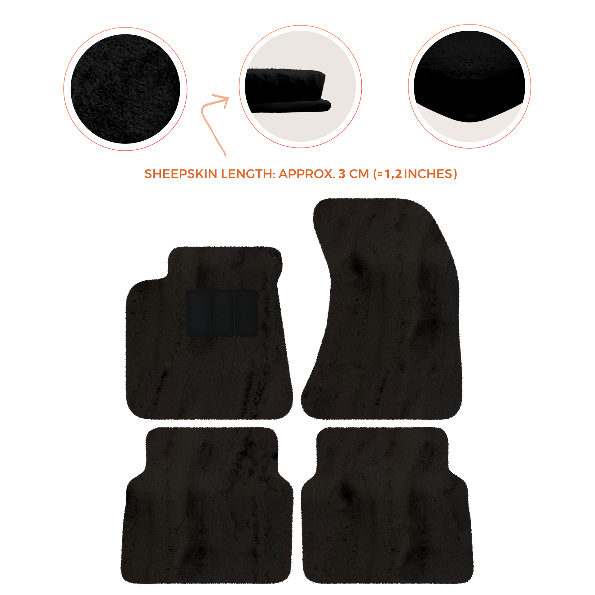 Luxury Sheepskin Floor Mats for Rolls-Royce Wraith (2013-2023)