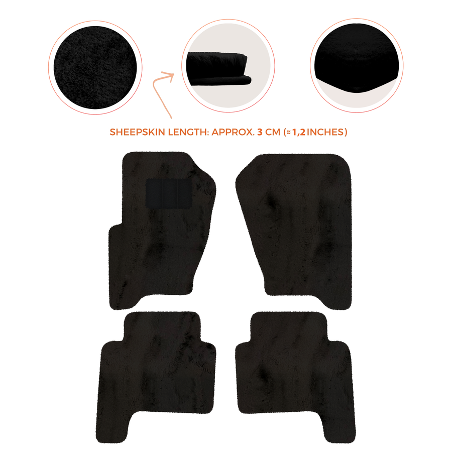 Luxury Sheepskin Floor Mats for Land Rover Discovery (2017-2026)