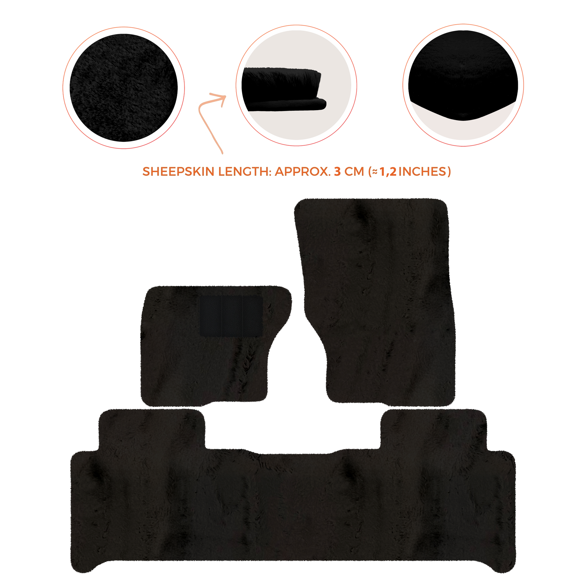 Luxury Sheepskin Floor Mats for Land Rover Discovery (2017-2026)